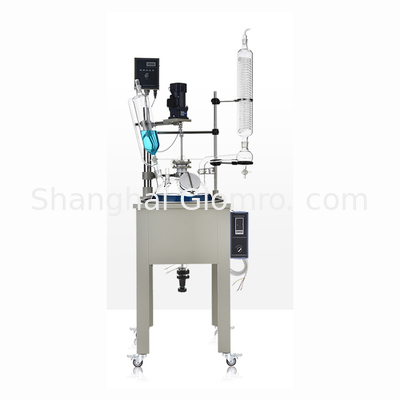 10L 50L 100L 200L Single Layer Glass Reactor With Heating Mantle,  Chemistry Laboratory Equipment