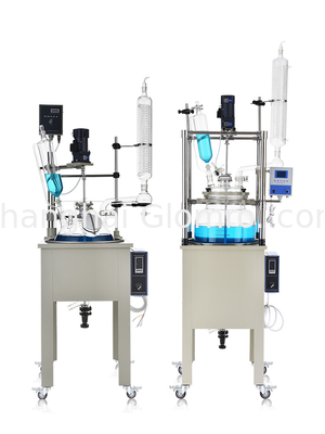 10L 50L 100L 200L Single Layer Glass Reactor With Heating Mantle,  Chemistry Laboratory Equipment