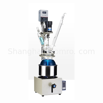 10L 50L 100L 200L Single Layer Glass Reactor With Heating Mantle,  Chemistry Laboratory Equipment