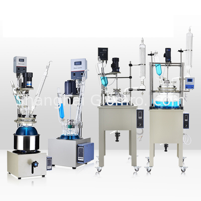 10L 50L 100L 200L Single Layer Glass Reactor With Heating Mantle,  Chemistry Laboratory Equipment