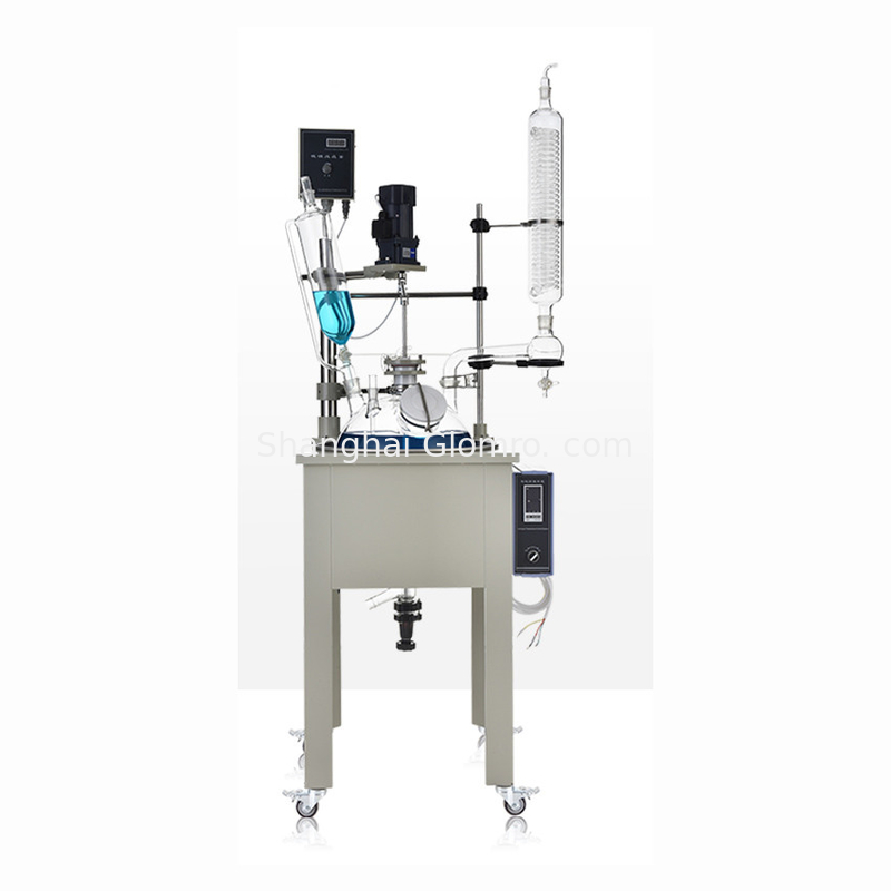 10L 50L 100L 200L Single Layer Glass Reactor With Heating Mantle,  Chemistry Laboratory Equipment