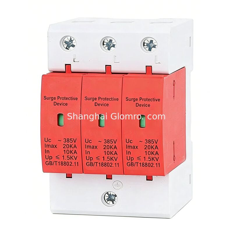 GLOMRO 1P/2P/3P/4P 20KA 40KA 60KA 80KA 100KA Class II SPD Surge Protective Device Surge Protective Device