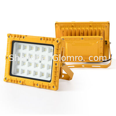 Luz LED à prova de explosão IP66 50W 100W 150W 200W com alimentação de emergência de 90 minutos