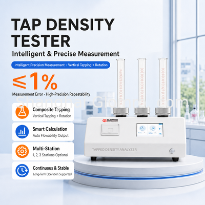 Analisador Automático de Densidade Batida Testador de Densidade Batida de Pó para Teste de Cimento, Talco e Pó de Revestimento