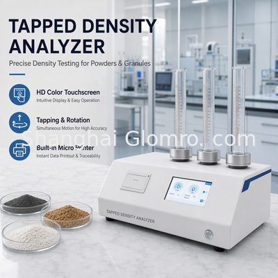 Analisador de Densidade Tapped Multiestação Testador de Propriedades Físicas de Pó de Alta Repetibilidade para Laboratório de CQ